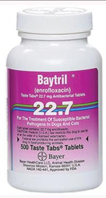 Baytril (enrofloxacin) Taste Tabs (Rx)