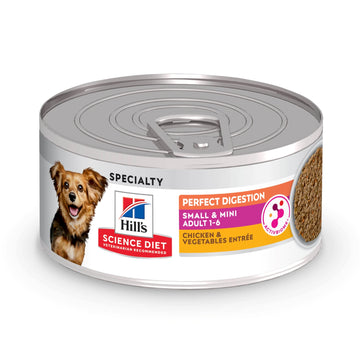 Hill's Science Diet Adult Perfect Digestion Small Mini Chicken & Vegetables Entree Canned Minced Wet Dog Food