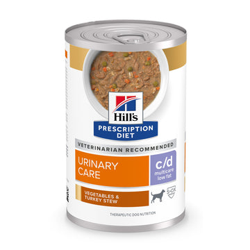 Hill's Prescription Diet c/d Multicare Low Fat Adult Urinary Care Vegetables & Turkey Stew Wet Dog Food