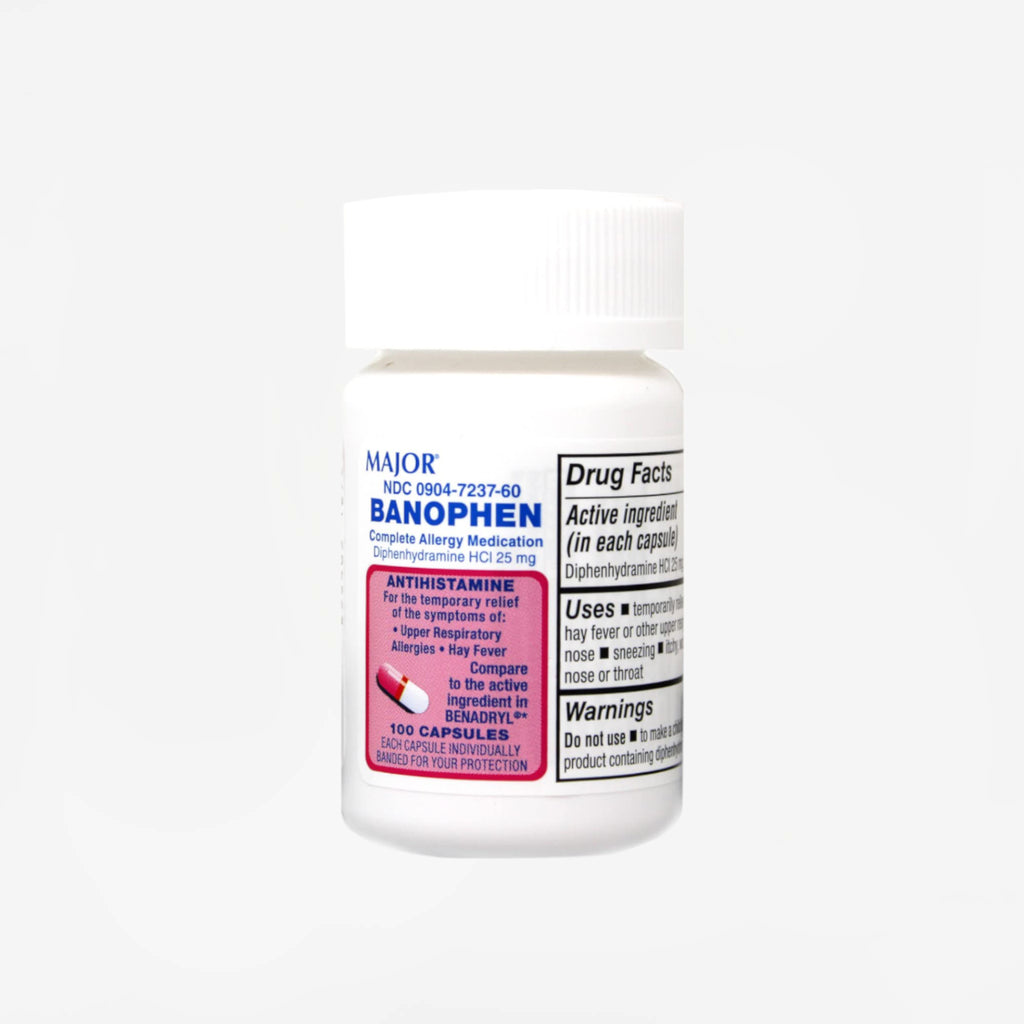 Banophen Allergy Tablet (Diphenhydramine) 25mg | Dutch