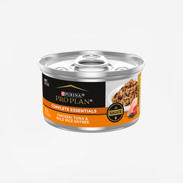 Purina Pro Plan Complete Essentials Adult Chicken, Tuna & Wild Rice Entrée in Sauce
