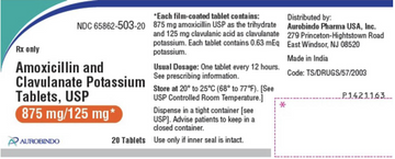 Amoxicillin/Clavulanate Tablets (Rx)